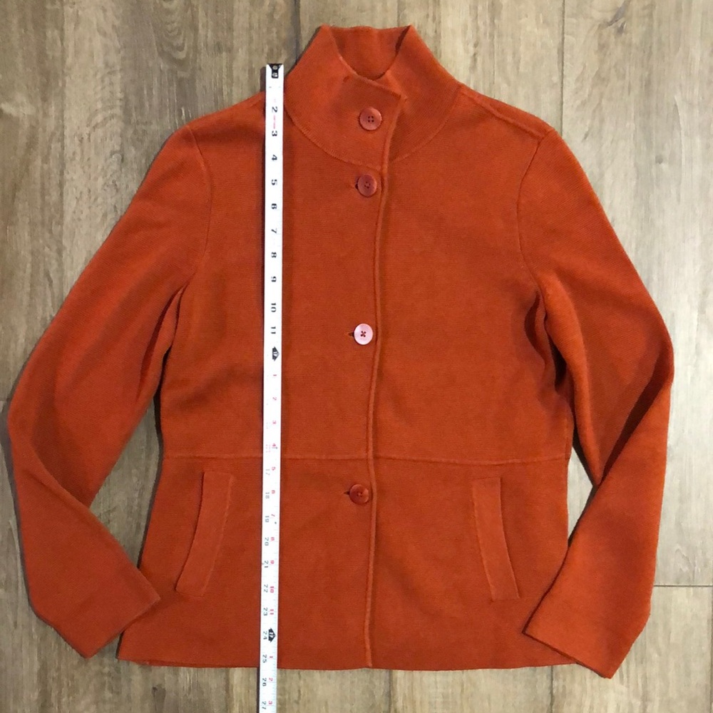 TALBOTS Women's Orange Cardigan Sweater Jacket - Picture 8 of 10